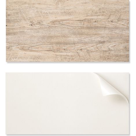 Panel de PVC encolado con motivo, perfecto para pasillo, 100x50 cm, textura de madera natural.
