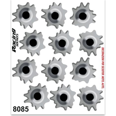 Adesivi Stickers Medi Fori di Proiettili 13,5 x 16 cm (1/4)