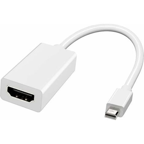 Mini DisplayPort-zu-HDMI-Adapter, Thunderbolt-zu-HDMI-Konverter für MacBook Air/Pro, Microsoft Surface Pro/Dock, Monitor, Projektor und mehr (1 Packung, weiß) (1/5)