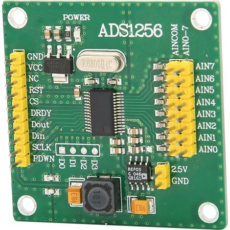 Module de conversion analogique-numérique 24 bits 8 canaux, carte d'acquisition de signal ADC ADS1256 (1/5)
