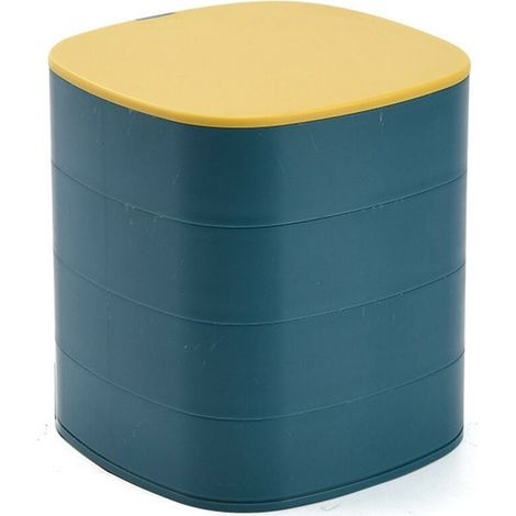 Drehbarer Schmuckhalter, Schmuck-Organizer, Mini-Ohrringhalter, Gelb/Blau, FLITI (1/4)