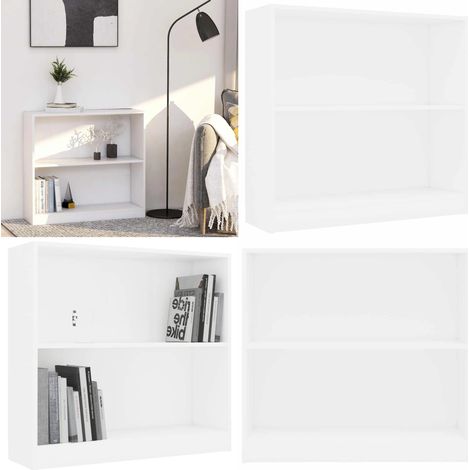 vidaXL Bibliothèque blanc 80x24x75 cm bois d'ingénierie (1/5)
