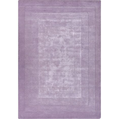 Tapis Moderne Glamour en Viscose et Laine 160 x 230 cm Rectangulaire Fait Main Violet Amado (1/5)