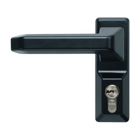 MANIGLIA ANTIPANICO ESTERNA 07A78.38 CISA - + CILINDRO VERN NERA