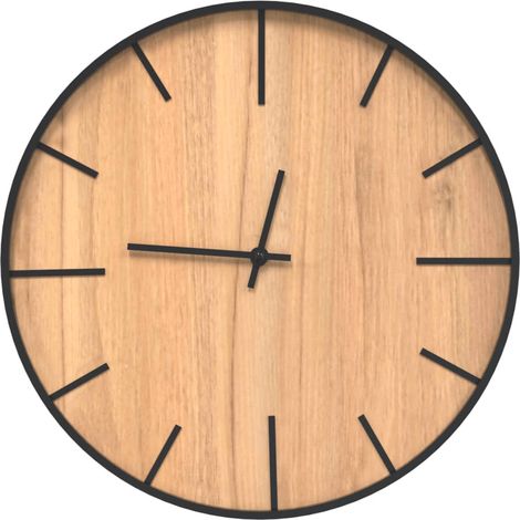Horloge murale,Pendule murale marron Ø39 cm fer et bois d'ingénierie CFW168133 (1/5)