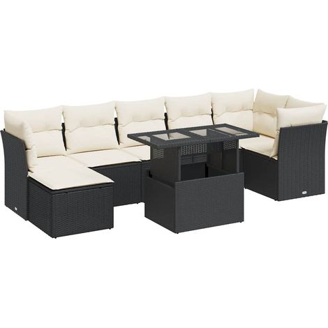 Maison Exclusive - Set de sofás de jardín y cojines 8 piezas ratá
