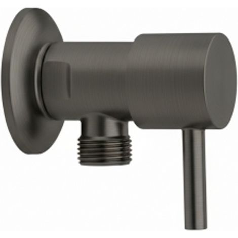 Robinet d'arrêt WC quart de tour céramique 1/2" (15x21) - Graphite (1/2)
