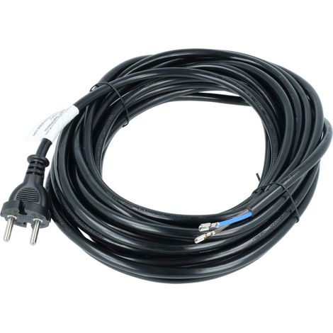 vhbw Cable para alimentación eléctrica reemplaza Sebo 7128SR  5260DG para aspiradoras - 10 m, 2000 W, cable de conexión (1/5)
