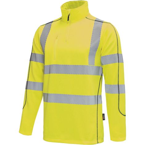 Vizwell Warnschutz-Thermo-Shirt VWFC70 Gr. S leuchtgelb/marine (1/5)