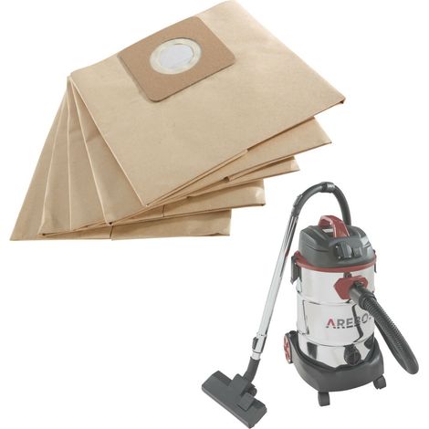 AREBOS 5x Sacchetto per aspirapolvere adatto all'aspirapolvere industriale 1600W (1/5)