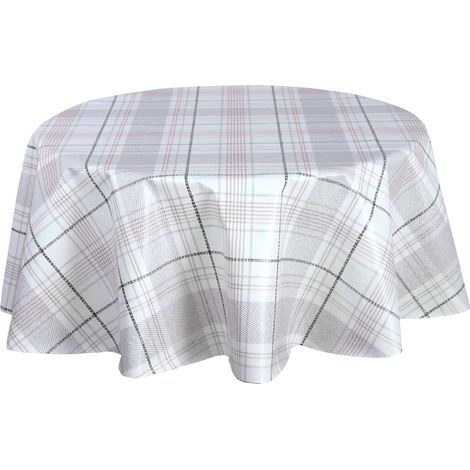 Nappe en toile cirée ronde CARREAU (1/4)