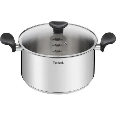 24cm topf aus edelstahl mit deckel - Tefal - E3084604 (1/3)