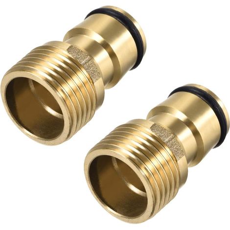 Schnelles Einstecken von Uxcell für Robinie, G1/2-Stecker, Adapter für Gartenbewässerung, Gartenbewässerungssystem (2 Stück) (1/5)