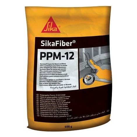 Sika SikaFiber PPM-12 600 g – Microfibres polypropylène 12 mm pour béton et mortier – 1 m³