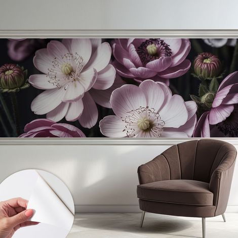 Papier peint autocollant adhésif installation rapide du papier peint durable et résistante Élégance florale 250x104 cm (1/5)