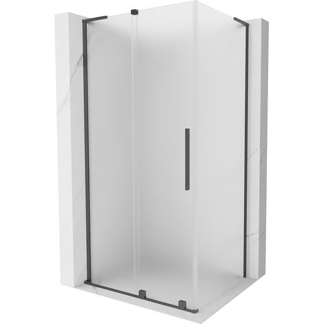 Mexen Velar L Schiebeduschkabine 110 x 90 cm, matt, gebürstetes Gun Gray - 871-110-090-33-66 (1/5)