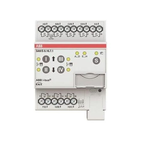 Motoriduttore per tapparelle abb sah/s8.16.7.1 8 canali 16A