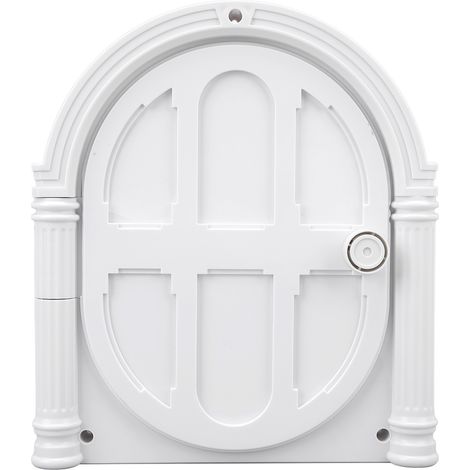 Chatière à double sens verrouillable, résistante aux intempéries et silencieuse, pour fenêtre, mur, intérieur et extérieur, blanche, type 2