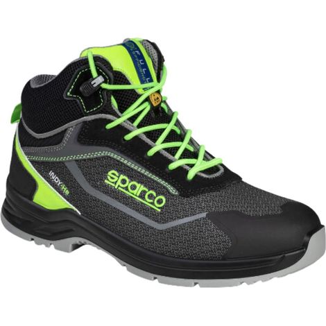Sparco 07539 Indy-HE Ranger Scarpe Antinfortunistiche S3 SRA ESD Antiperforazione Puntale Composito Suola FlexGrip colore Nero