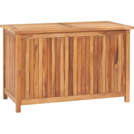 Caja de almacenaje de jardín madera maciza de teca 90x50x58 cm vidaXL