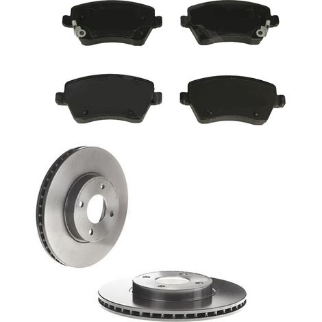 KIT FRENI ANTERIORI compatibile con NISSAN MICRA IV (K13KK) - DISCHI + PASTIGLIE OEM: 37873 , 37891 / 18211 /SOSTITUZIONE DIRETTA/BASSA POLVERE/SILENZIOSO (1/5)