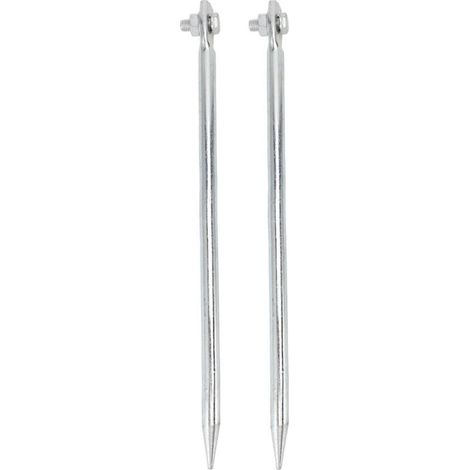 Lot de 2 piquets de terre portables en fer plaqué cuivre avec connexion filetée pour clôtures électriques, antennes et paraboles, 12 x 300 mm (1/5)