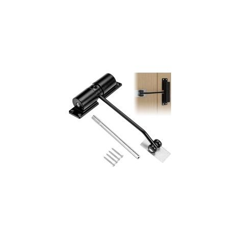 Amortisseur de porte automatique silencieux sans perçage pour portes de 20 à 40 kg – Réglable en force de fermeture avec tige de réglage, plaque de montage et vis incluses – Facile à installer pour bu (1/5)