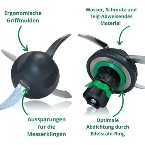 Convient pour Thermomix TM6, TM5, protection contre la saleté des couteaux TeigPRO, protège le couteau Thermomix et réduit la pénétration des résidus de pâte et de la saleté. (1/4)
