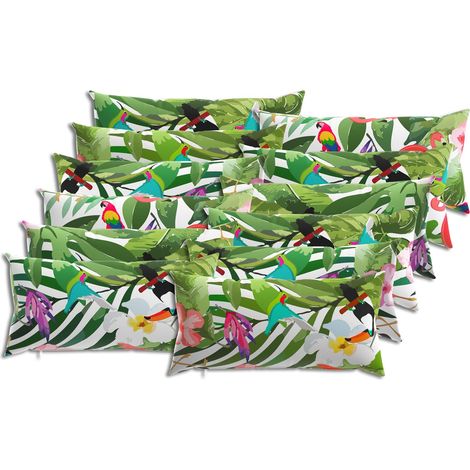 Lot de 12 coussins décoratifs HEERLEN - 40 × 80 cm - - polyester