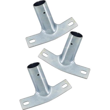 Lot de 3 supports muraux robustes en métal pour balais et manches - Support mural robuste pour outils de jardin, balais, pelles, râteaux - Rangement peu encombrant pour garage, abri de (1/5)