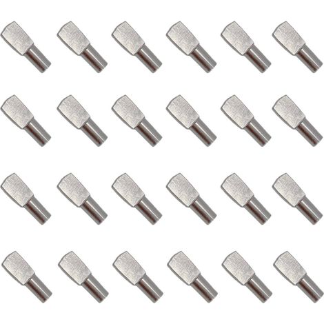 Support Pour Étagère - Acier À Froid 5 x 19 mm - Pour Meubles Standard - Lot De 24 Pièces (1/5)