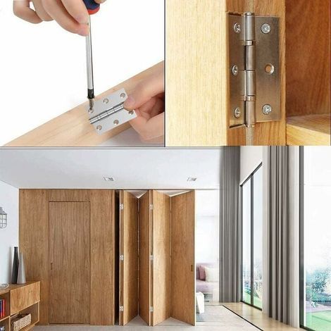 Lot de 10 charnières invisibles en acier inoxydable 304 – 66mm x 36mm x 1,24mm – Pour portes, fenêtres, tiroirs et coffrets à bijoux (1/3)