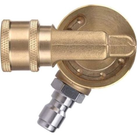 Raccord de Nettoyeur de Gouttière, Coupleur Pivotant pour Buse de Nettoyeur Haute Pression, Rotation à 240 Degrés, Connexion Rapide 1/4" (6,35 mm), 4500 PSI (310 bar) (1/5)
