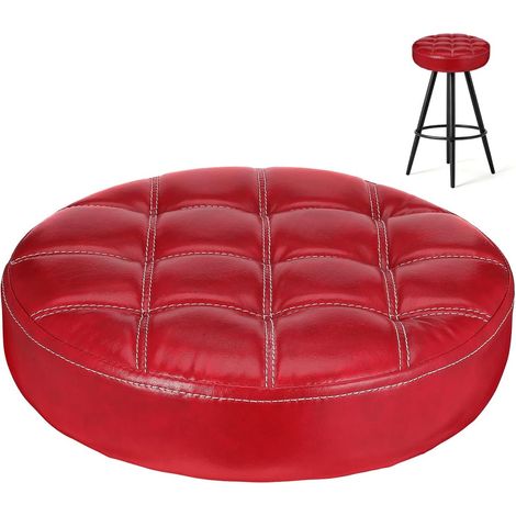 Coussin Rond pour Tabouret De Bar en PU 12.60 Pouces avec Mousse Confortable Et Structure en Bois Accessoire De Remplacement pour Siège De Restaurant Cuisine Bureau Résistant À l'usure (1/5)