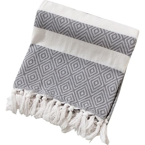 1 Serviette de plage, 180 x 100 cm, coton peigné, absorbante, ultra-légère, pour plage/hammam/sauna/pique-nique (1/5)