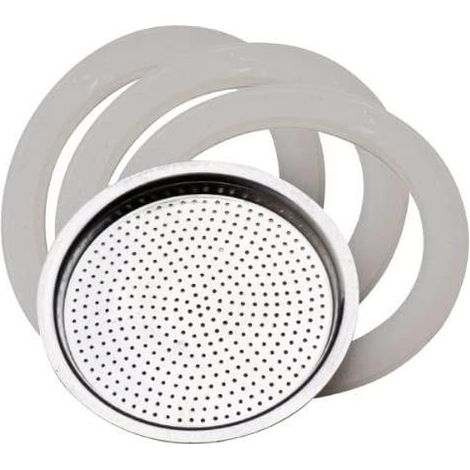 Ricambio guarnizioni in silicone 3 pezzi caffettiere 1 tazza pedrini