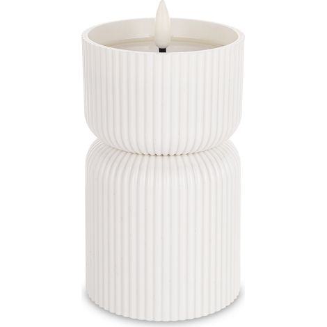 Candela a LED con timer, bianca, 15x8x8 cm (1/5)