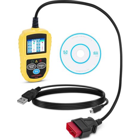 Outil de diagnostic obd2 8 18v LCD codes défaut / vin / id / cvn / pcm / ecu / mil etc. abs pvc plastique (pc) - (1/2)