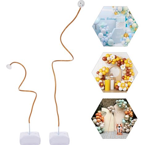 Kit arche de ballons pliable - 1,5m/2,5m, base avec sacs d'eau 7kg - pour mariage, anniversaire