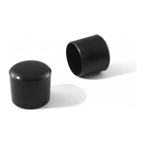 Ajile - Embout Enveloppant Coiffant Capuchon de Protection Plastique NOIR pour Pied, Tube, Tige, Fil de Grillage de Diamètre 30 mm
