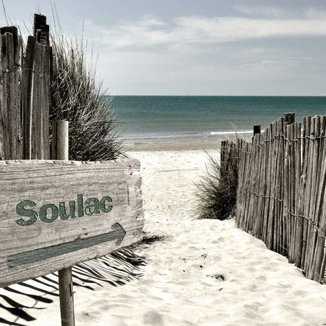 Tableau sur toile panneaux Soulac 30x30 cm - Impression sur Toile Murale Décorative - Image imprimée en HD sur Toile - Toile sur Châssis en Bois FSC - Fabriqué en France