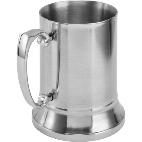 Mug à bière double paroi isotherme élégant pour café, idéal restaurants, bars, hôtels, capacité 450ml.