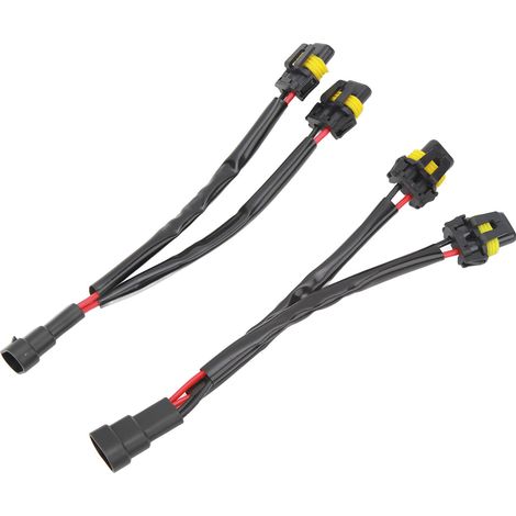 2x Connecteur adaptateur phare 9005 9006 mâle-femelle, faisceau 2 voies pour camion pickup, câble LED avec fiche (1/5)