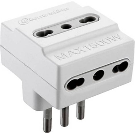 25 x ADATTATORE TRIPLO 16A 3PR BIP BIANCO FIG.10