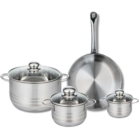 Ensemble de 1 Poêle de cuisson 28 cm et 3 faitouts 12, 16 et 24 cm Elo Profi Brillant (1/5)