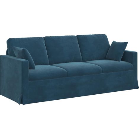 Divano Blu 198 x 78 x 80 cm Velluto vidaXL