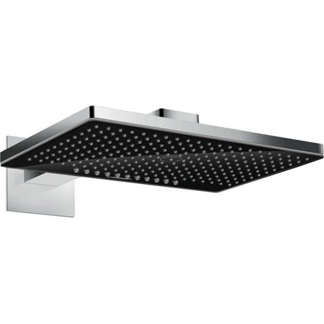 Hansgrohe Rainmaker Select - Kopfbrause 460, Ausladung 46 cm, 2 Strahlen, schwarz / verchromt 24005600 (1/5)