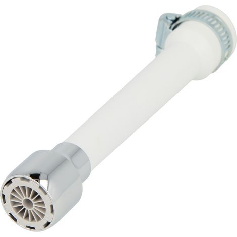Flexible avec régulateur jet doux (BP) avec pince, plastique blanc