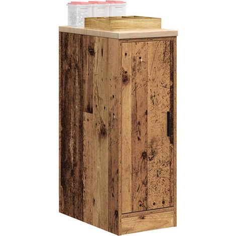 vidaXL Garage Storage Cabinet Old Wood 30x51x85 cm Solid Wood Pine