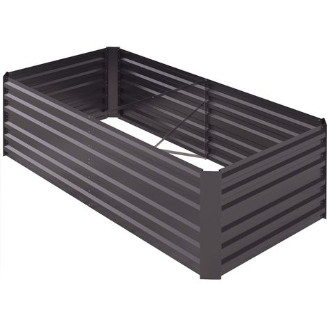 Hochbeet aus Stahl, Pflanzbeet Frühbeet Gartenbeet Blumenkasten steckbar, Pflanzkasten Pflanzkübel Gemüsebeet 180x90x60cm für Garten Balkon Terrasse, Gartenspalier für Blumen, Pflanzen, Obst (1/5)